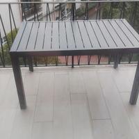 tavolo da esterno in alluminio allungabile grigio