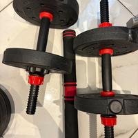 Manubri componibili rossi e neri