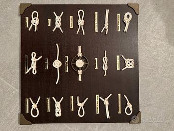 Quadro nodi marinari decorativo in legno