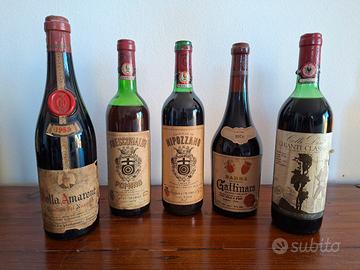 Vini collezione Amarone1959 Barolo2004 Gattinara76