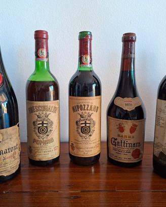 Vini collezione Amarone1959 Barolo2004 Gattinara76