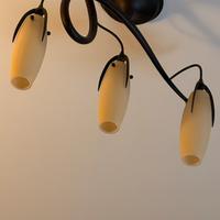 Lampadario in ferro battuto