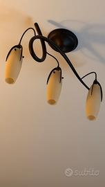 Lampadario in ferro battuto