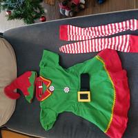 vestito elfo bambina 4-5 anni