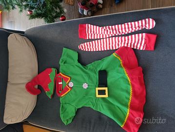 vestito elfo bambina 4-5 anni