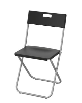 2 sedie pieghevoli IKEA GUNDE nere