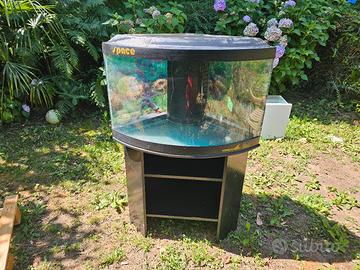 acquario curvo 130l