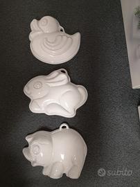 N. 3  animali in ceramica da parete