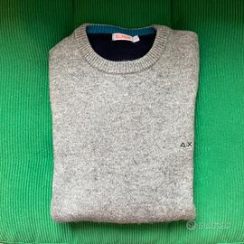 Maglione uomo SUN 68 grigio lana taglia L