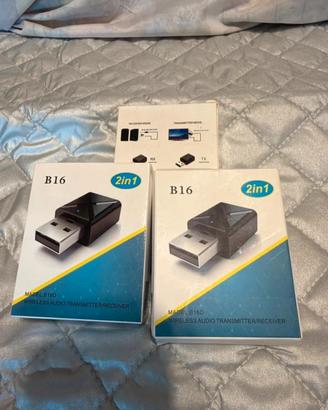 Adattatori Audio Bluetooth 2 in 1  USB - B16 Nuovi