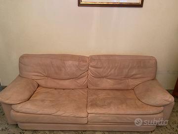 Divano alcantara rosa antico