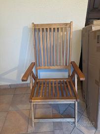 Tre sedie da giardino