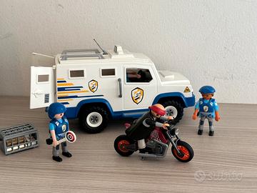 Playmobil furgone portavalori polizia  con ladro