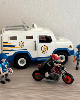 Playmobil furgone portavalori polizia  con ladro