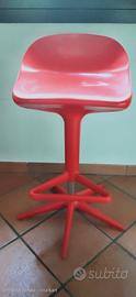 SGABELLO KARTELL ROSSO  girevole da cucina 