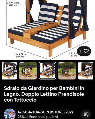 Sdraio da giardino per bambini