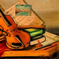 Quadro natura morta, antico dipinto a olio firmato