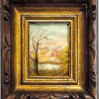 Coppia Miniature Olio su Ottone - PAESAGGI