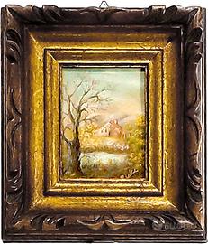 Coppia Miniature Olio su Ottone - PAESAGGI