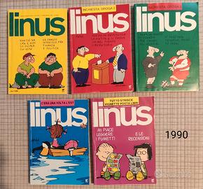 lotto 5 fumetti Linus anno 1990