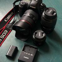 KIT CANON 5D MARK IV + 3 OBIETTIVI + BATTERIA/CARI