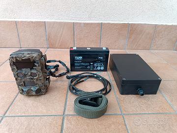 Fototrappola 4K con batteria, catena e lucchetto