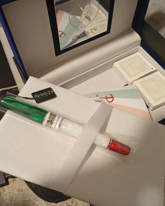 Penna stilografica Marlen D' ITALIA dettagli argen