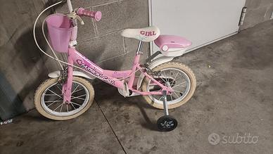 Bici con rotelle bambina 