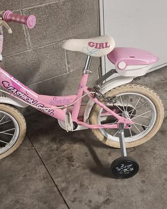 Bici con rotelle bambina 