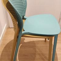 6 Sedie colorate spot in polipropilene