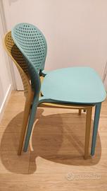 6 Sedie colorate spot in polipropilene