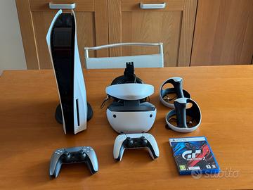Console Ps5 non slim, visore psvr2 e controller