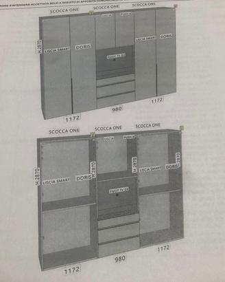 Armadio battente con porta TV marca Tomasella
