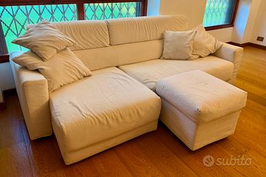 Divano Doimo Salotti tre posti con pouf