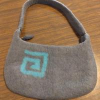 Borsa borsetta feltro grigia Altro Mercato lana 