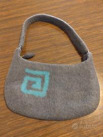 Borsa borsetta feltro grigia Altro Mercato lana 