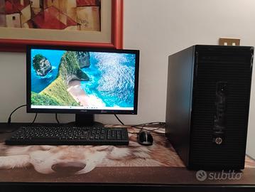 PC fisso Hp con schermo tastiera e mouse 