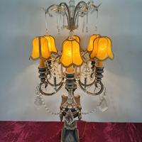 Candeliere vintage laccato lume da tavolo 5 bracci