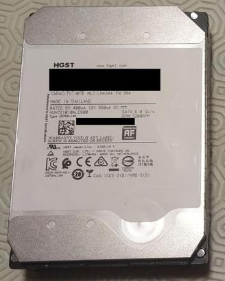 Hard Disk Drive 3.5" Data Center 10TB HGST Ultrast