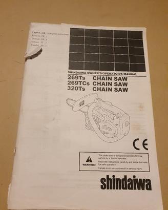 Manuale d'uso e manutenzione motosega Shindaiwa