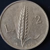 2 lire spiga repubblica italiana 