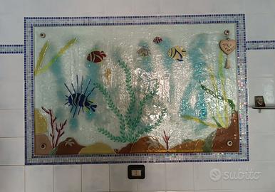 Splendidi quadri in vetro  fondo marino