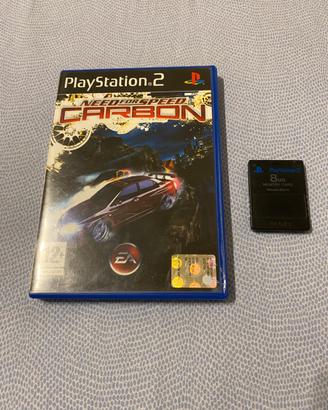 Need for speed carbon + memory card Sony 8MB PS2
