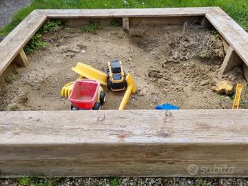 sabbiera  legno 140x120