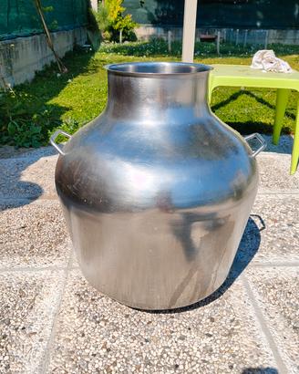 Bidone latte acciao Inox