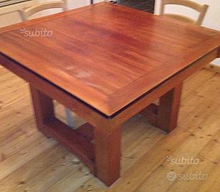 Tavolo decò noce quadrato