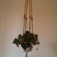 Portafiori da appendere in corda naturale beige