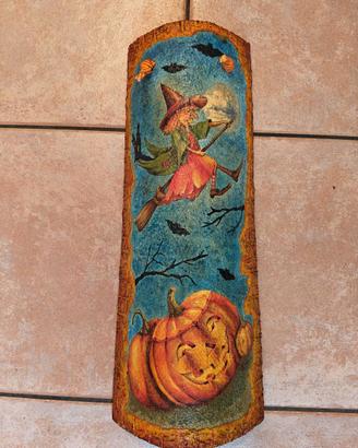 Tegola Decoupage Halloween Artigianale Unica