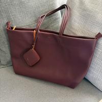 Borsa tote shopper bordeaux/burgundy