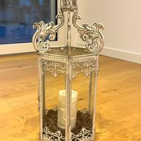 Lanterne da interno stile shabby alluminio e vetro